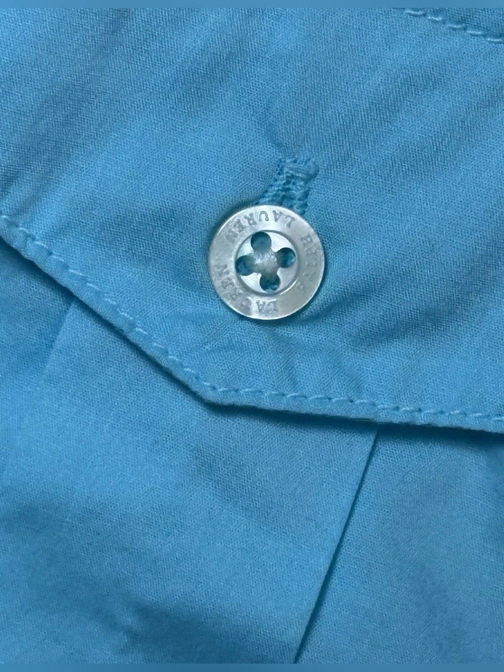 LAUREN RALPH LAUREN Womens Button Down
Short Sleeve Shirt Top Blouse Sz S Blue - Picture 5 of 9